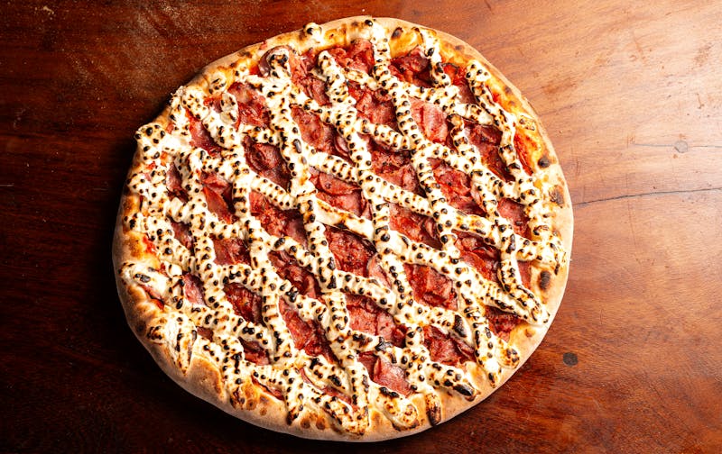 Pepperoni pizza with crispy pepperoni and mozzarella