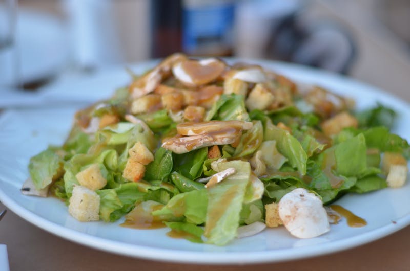 Caesar salad with crispy romaine and house Caesar dressing