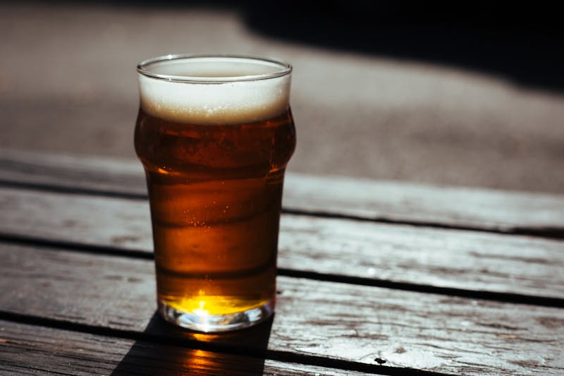 Craft IPA beer served cold in glass